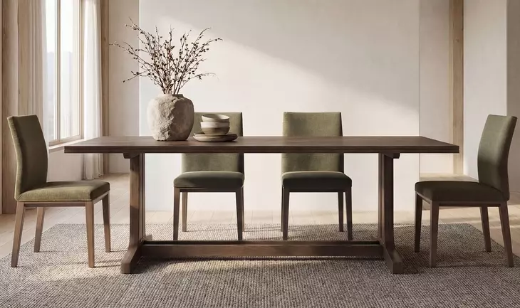 Frankie Olive Upholstered Dining Chair Set of 2