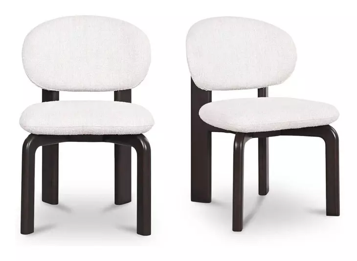 Sami White Performance Fabric Upholstered Dining Chair Set of 2
