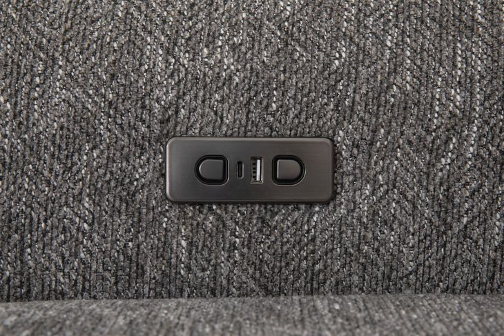 Kline Nightfall 6 Piece Power Reclining Sectional with USB Charging and Console