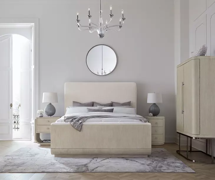 Modern Mood Diamond Queen Upholstered Panel Bed