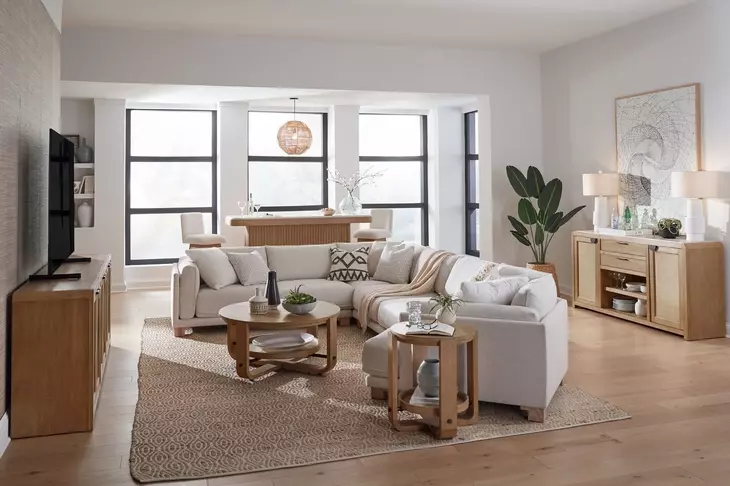 Escape Glazed Natural Oak Cocktail Table