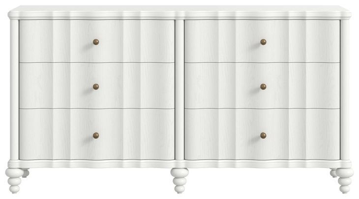 Haven Warm White 6 Drawer Dresser
