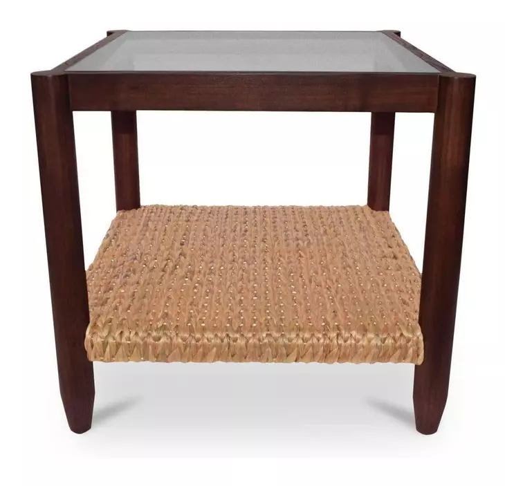 Beth Brown Rectangular Glass Top Occassional Table Set