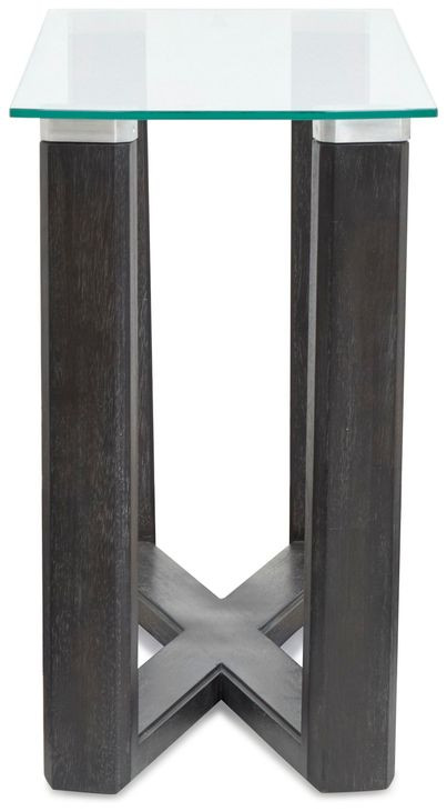 Ironvale Black Truffle Rectangular Glass Top Occassional Table Set