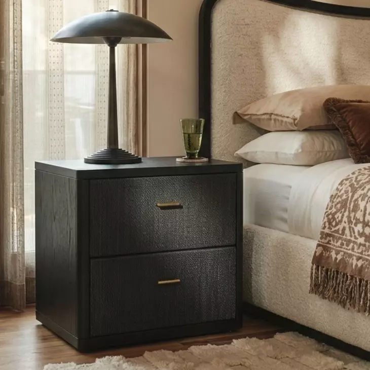 Laurent Black Nightstand