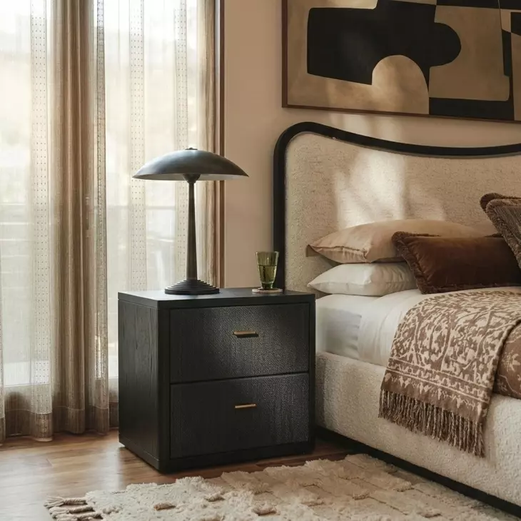 Laurent Black Nightstand