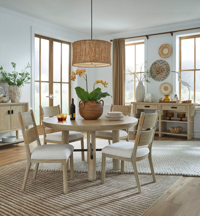 Sunset Cove Sanibel Brown 74" Extendable Oval Dining Table