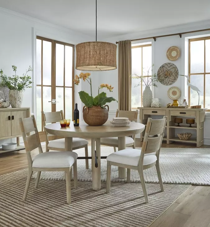 Sunset Cove Sanibel Brown 74" Extendable Oval Dining Table