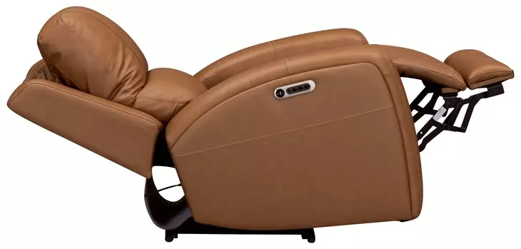 Belmont Lyric Caramel Leather Zero Gravity Power Reclining Living Room Set with USB Charging