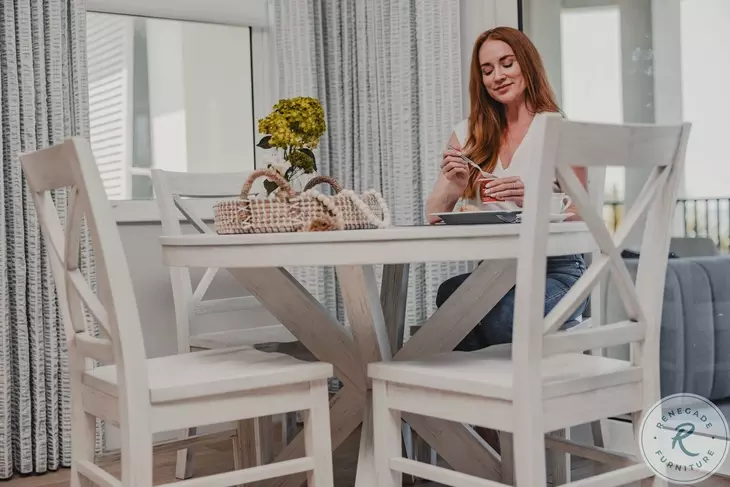 Bay Harbor Weathered White Dining Chair Set of 2