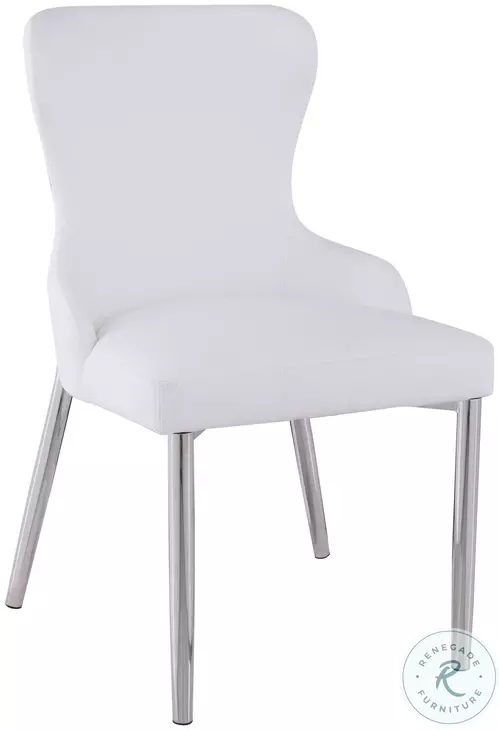 Evelyn Clear Glass And Polished Stainless Steel Dining Room Set