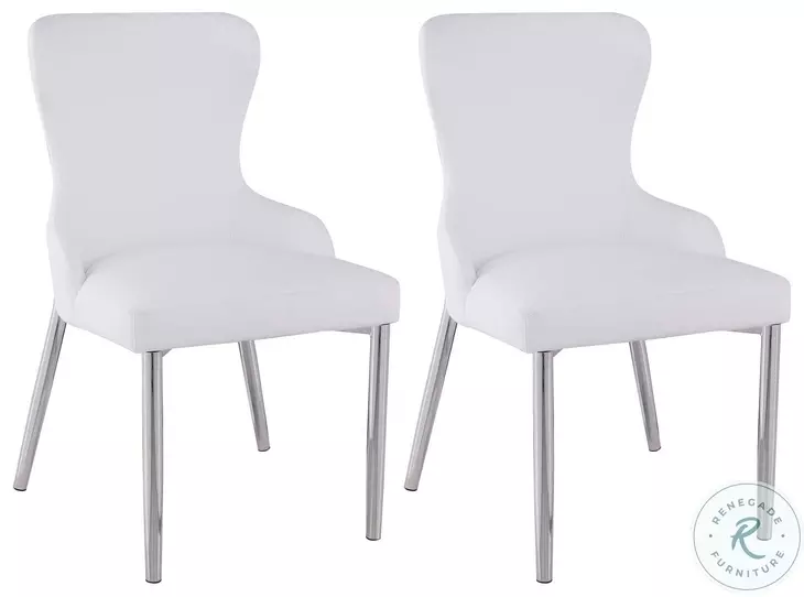Evelyn White Side Chair Set of 2