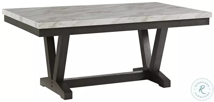 Eve Charcoal And White Dining Table