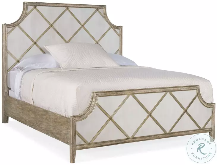 Sanctuary 2 Light Wood Tone Diamond King Panel Bed