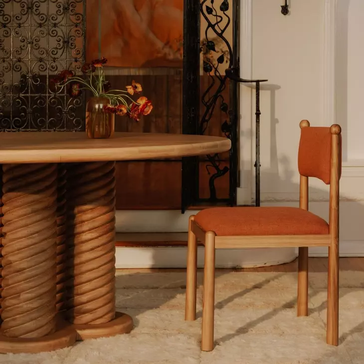 Villetta Deep Pink Upholstered Dining Chair Set of 2