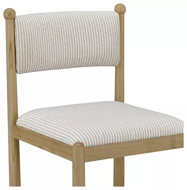 Villetta Gray and White Upholstered Dining Chair Set of 2
