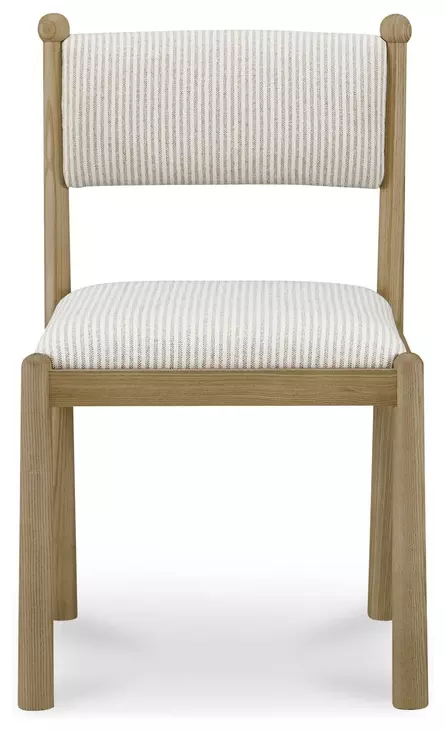 Villetta Gray and White Upholstered Dining Chair Set of 2