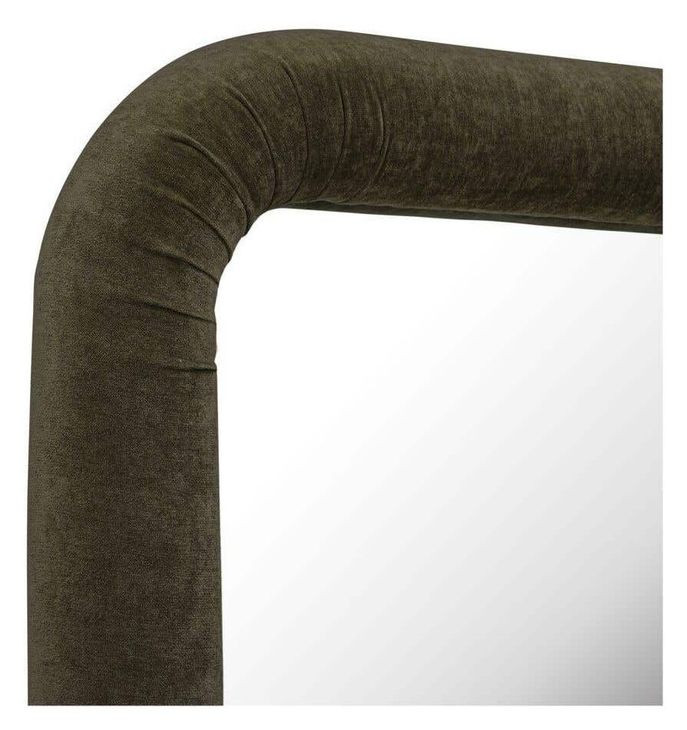 Ellison Olive Upholstered Rectangular Floor Mirror