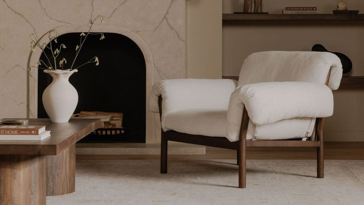 Cardero Ivory Upholstered Lounge Chair
