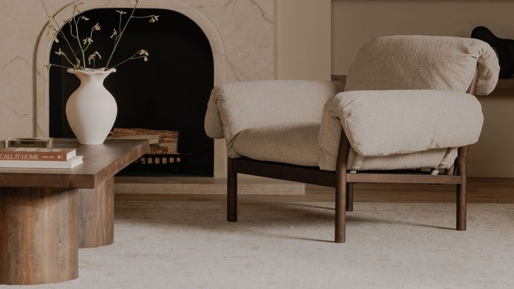 Cardero Beige Upholstered Lounge Chair