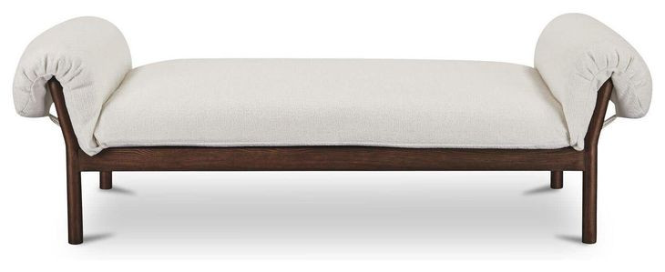 Cardero Ivory and Brown Upholstered Daybed