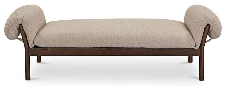 Cardero Beige and Brown Upholstered Daybed
