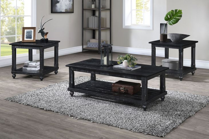 Cade Black 3 Piece Occasional Table Set