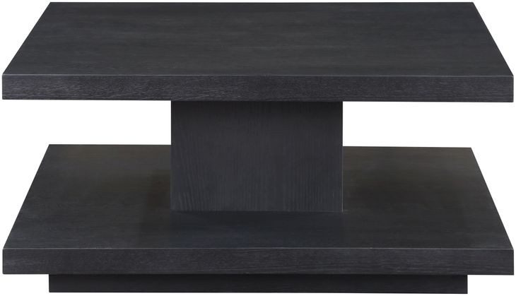 Canyon Black Square Cocktail Table with Casters