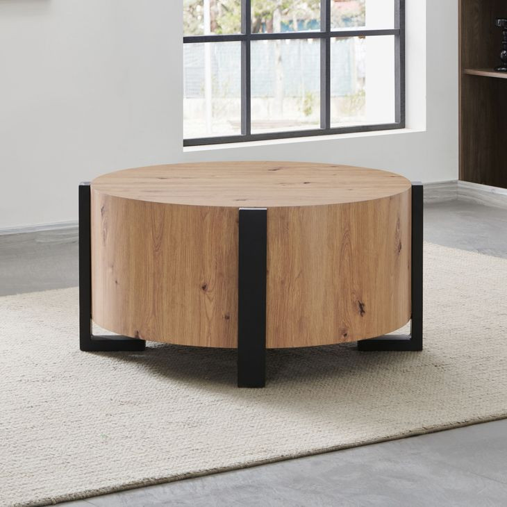 Darcie Brown Round Cocktail Table