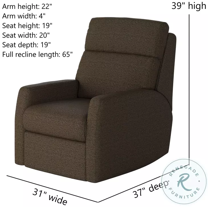 Mimi Journey Toffee Power Headrest Rocker Recliner