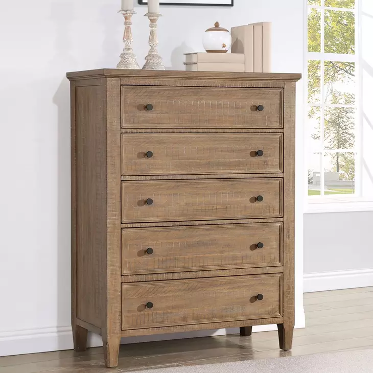 Riverdale Brown 5 Drawer Chest