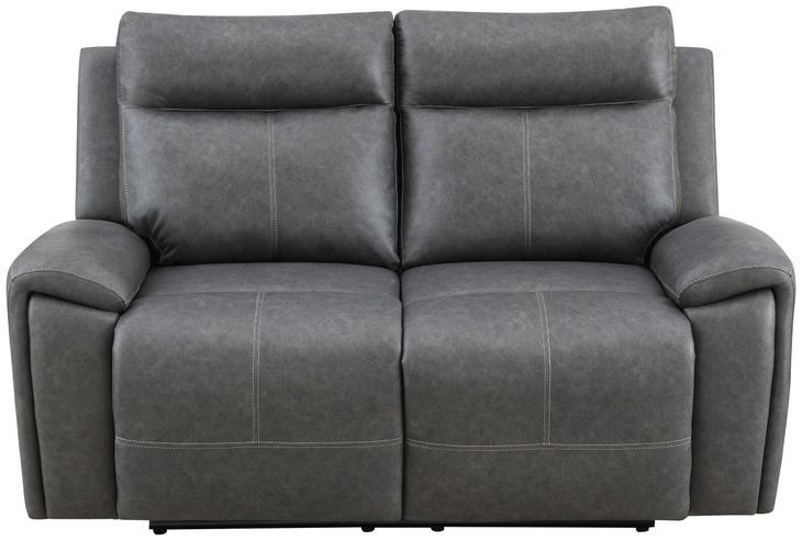 Gaston Gray 65" Manual Reclining Loveseat