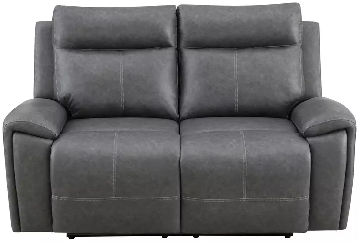 Gaston Gray Manual Reclining 65" Loveseat