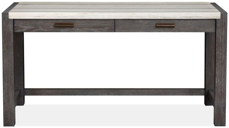Plum Creek Ravenwood Black and White 60" Marble Top Writing Desk
