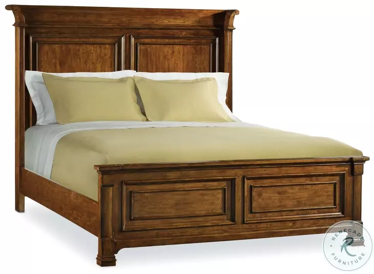 Tynecastle Chestnut California King Panel Bed