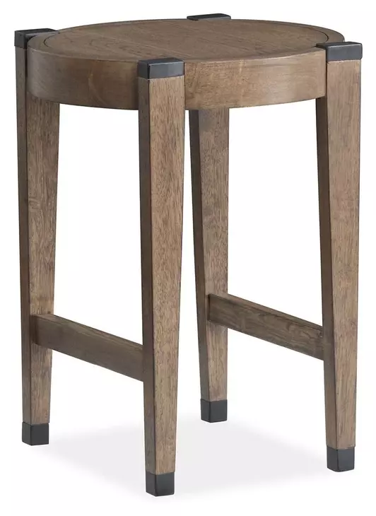 Kaysen Wallaby and Matte Black Round End Table