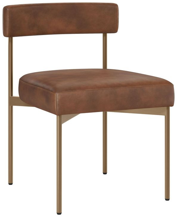 Astellan Bravo Cognac Upholstered Dining Chair Set of 2