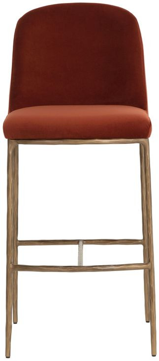 Nestorra Meg Rust Upholstered Barstool