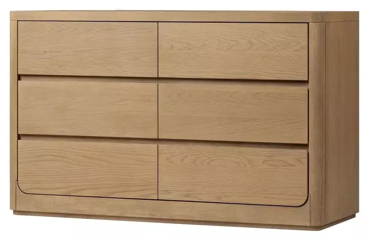 Modena Natural 6 Drawer Dresser