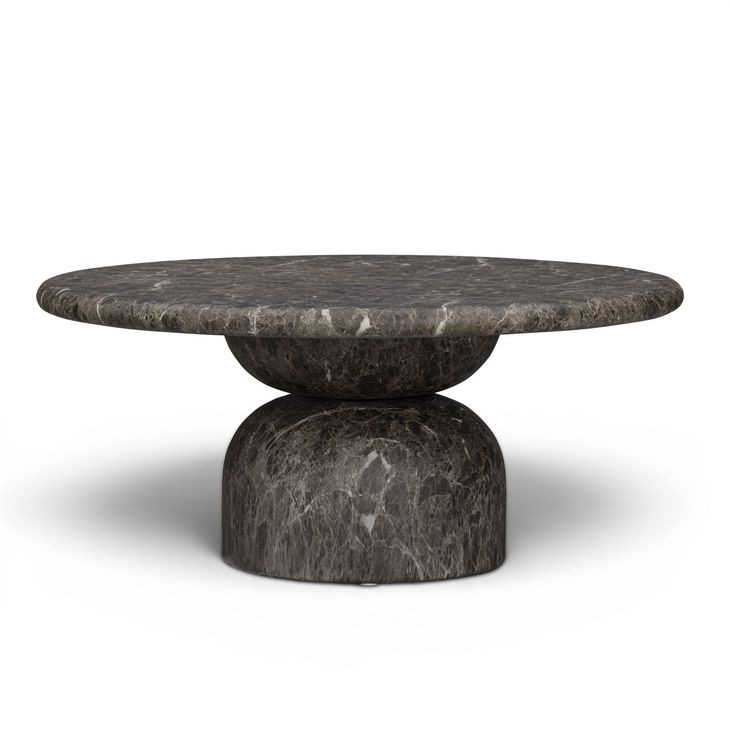 Cynthia Dark Emperador Outdoor Round Coffee Table