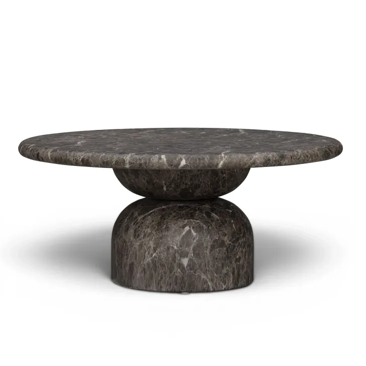 Cynthia Dark Emperador Outdoor Round Coffee Table