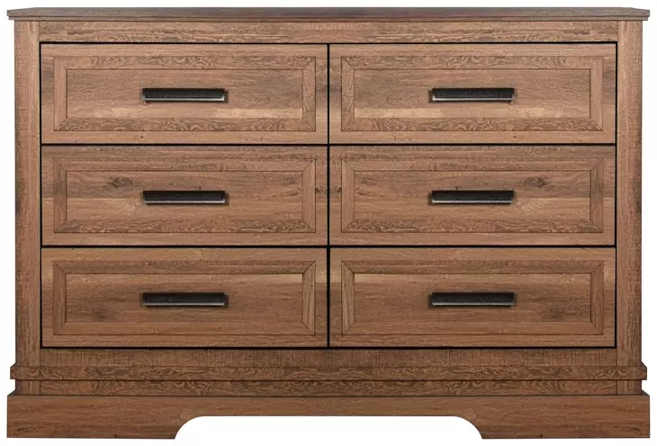 Coventry Hall Pecan 6 Drawers Dresser