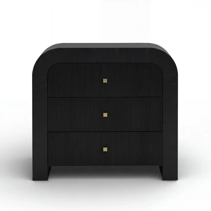 Hump Black Arched 3 Drawer Chest