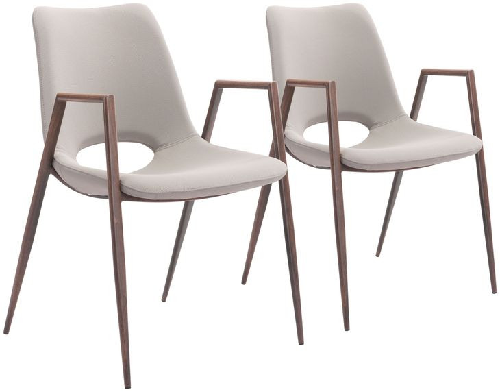 Desi Beige Dining Chair Set Of 2