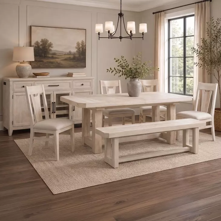 Carlson Washed Linen 4 Door Sideboard