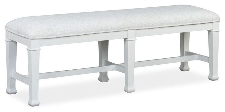 Crownfall Whisper White Upholstered Bench