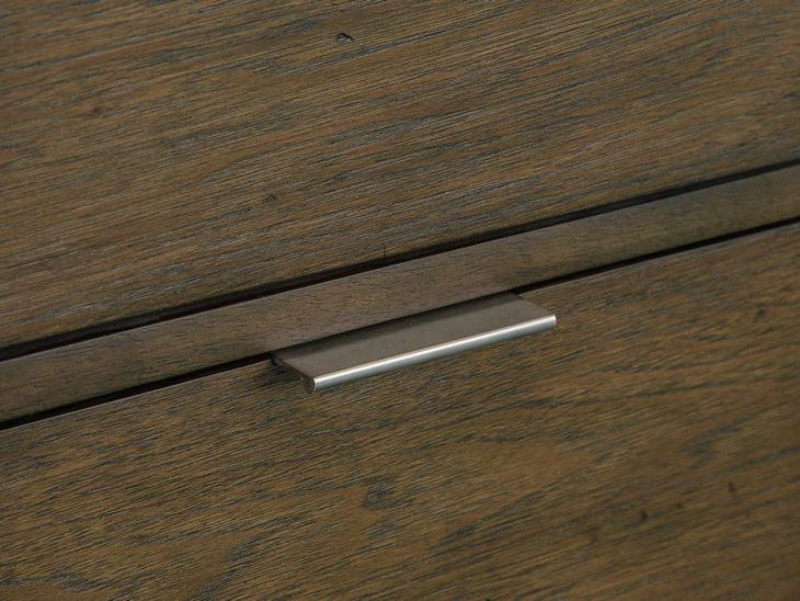 Ironwood Homestead Brown Rectangular Glass Top End Table