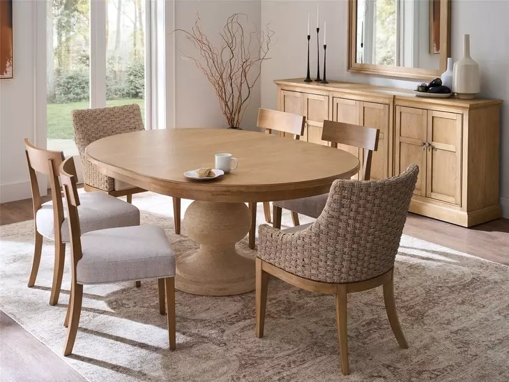 Oakmere Beige Upholstered Side Chair Set of 2