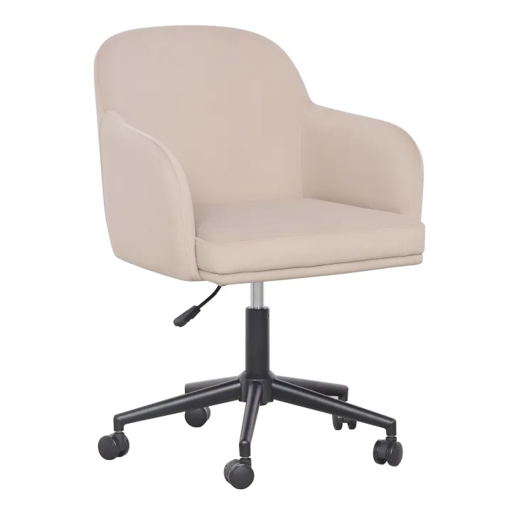 Sydney Taupe Performance Fabric Upholstered Swivel Desk Chair