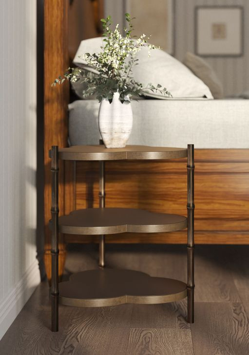 Eave Brown and Gold Free Form Accent Table